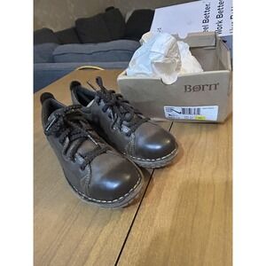 Born Roisin Shoes Womens Size 6.5 Brown Taupe Lace Up Leather Comfort W22531